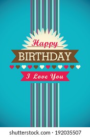 Feliz diseño de tarjetas de cumpleaños. Ilustración vectorial.