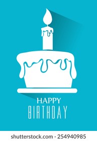 Happy Birthday card design, vector illustration.