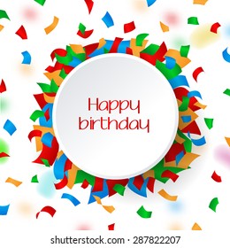 Happy Birthday card design. Vector illustration