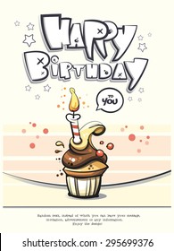 Happy Birthday card design. Vector eps 10