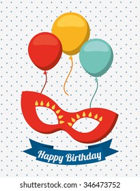 happy birthday card design, vector illustration eps10 graphic 