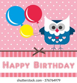 happy birthday card design. vector illustration