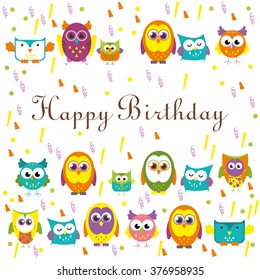 happy birthday card design. vector illustraton