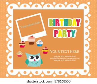 happy birthday card design. vector illustration