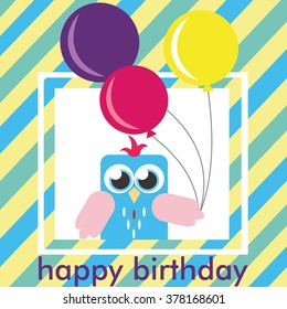 happy birthday card design. vector illustration