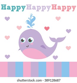 happy birthday card design. vector illustration