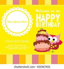 happy birthday card design. vector illustration