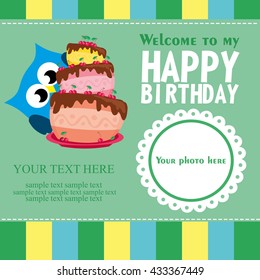 happy birthday card design. vector illustration