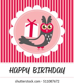 happy birthday card design. vector illustration