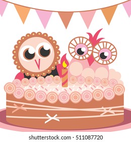 happy birthday card design. vector illustration