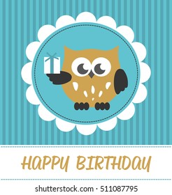 happy birthday card design. vector illustration