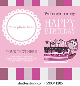 happy birthday card design. vector illustration