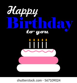 Happy Birthday Card Design Vector