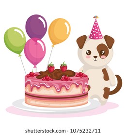 happy birthday card with dog