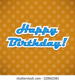 Happy Birthday card with dots