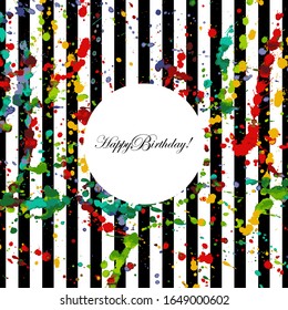 Happy Birthday! - card. eps10 vector stock illustration.