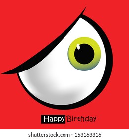 Happy Birthday card eye