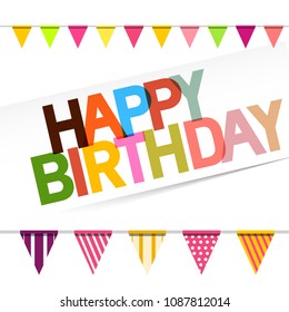 Happy Birthday Card with Flags
