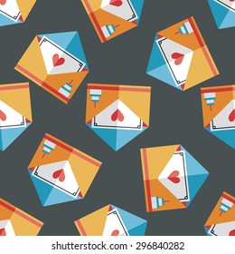 Happy birthday card flat icon,eps10 seamless pattern background