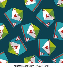 Happy birthday card flat icon,eps10 seamless pattern background