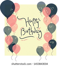 Happy birthday card for friends, family or office mates