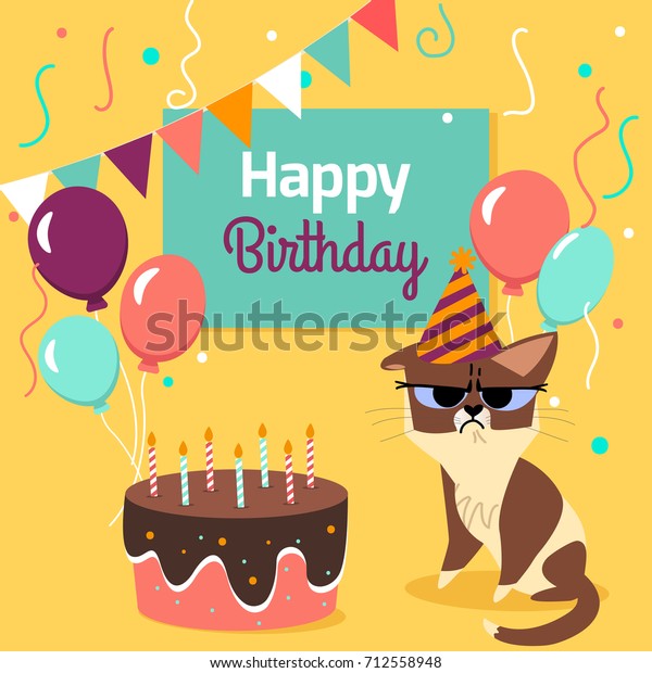 Image Vectorielle De Stock De Carte D Anniversaire Joyeuse Avec Un Drole