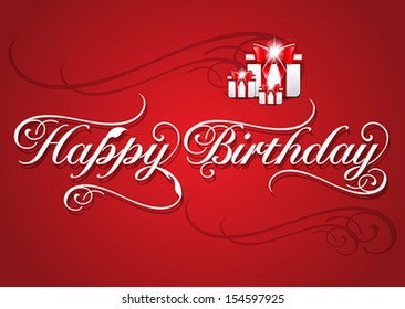 happy birthday card with gifts