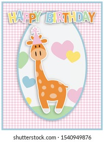 Happy birthday card! Happy Giraffe!