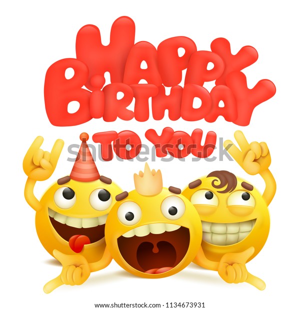 Image Vectorielle De Stock De Carte D Anniversaire Joyeuse Avec Groupe De