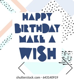 Happy Birthday Card,  hand drawn design elements, gifts, wallpapers, web template, card, invitation