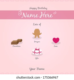 Happy Birthday Card Illustration