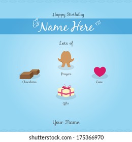 Happy Birthday Card Illustration