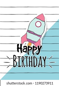 happy birthday card, illustration in vector format