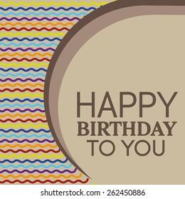 Happy Birthday card illustration vector