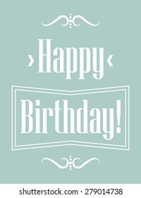 happy birthday card, illustration in vector format