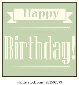 happy birthday card, illustration in vector format