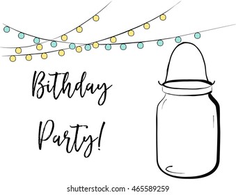 happy birthday card, illustration in vector format