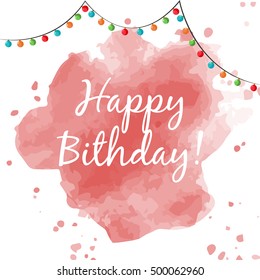 happy birthday card, illustration in vector format