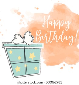 happy birthday card, illustration in vector format