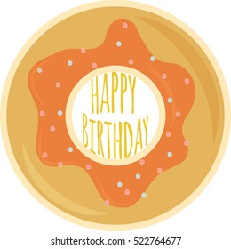 happy birthday card, illustration in vector format