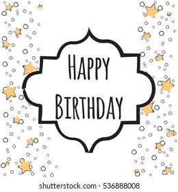 happy birthday card, illustration in vector format