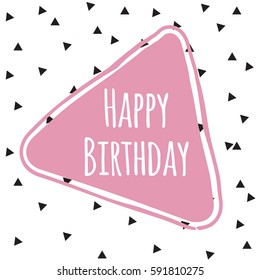 happy birthday card, illustration in vector format