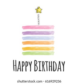 happy birthday card, illustration in vector format