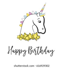 happy birthday card, illustration in vector format