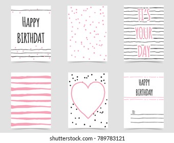 happy birthday card, illustration in vector format
