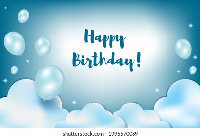 Blue Birthday Balloons Images, Stock Photos & Vectors | Shutterstock