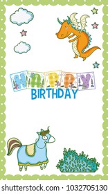 Happy birthday card for little boy