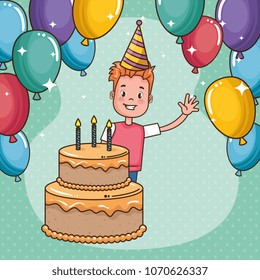 happy birthday card with little boy