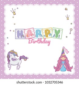 Happy birthday card for little girl