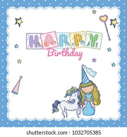 Happy birthday card for little girl